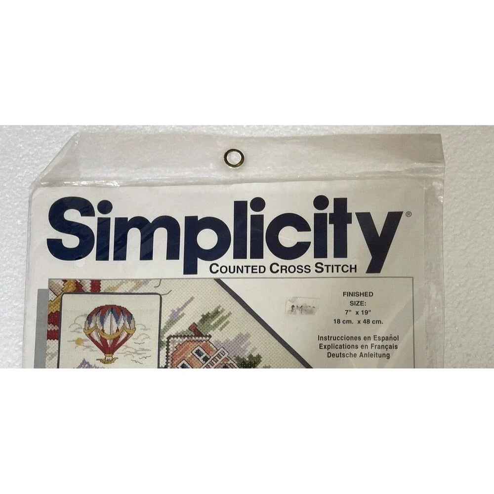 JCA Simplicity Small Town Summer Bell Pull Counted Cross Stitch 05609 7